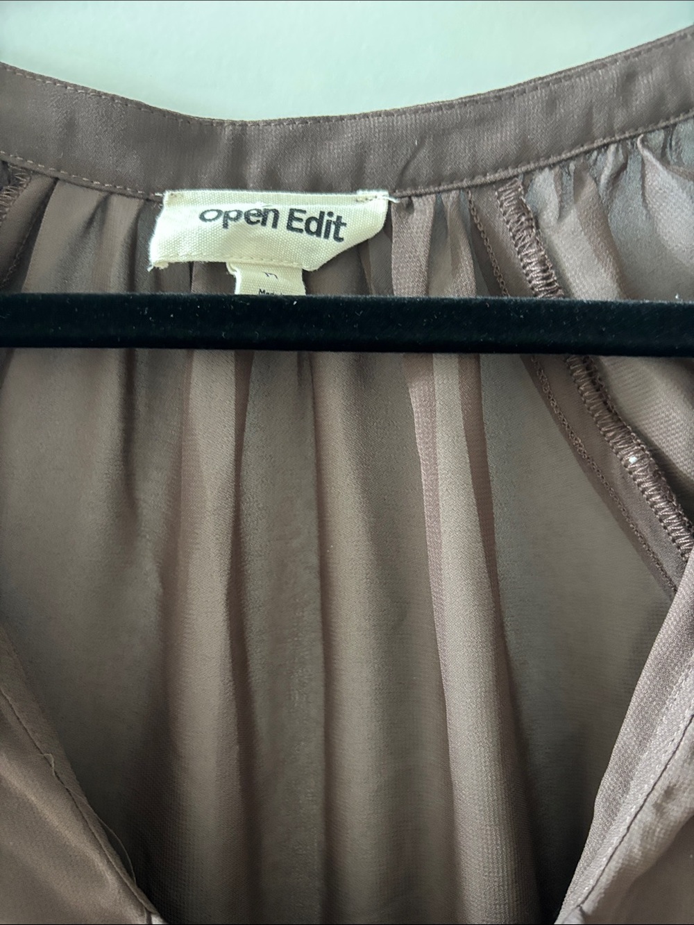 Open Edit Chiffon Ruffle Trim Top - Picture 6 of 7
